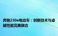 奔驰230e电动车：创新技术与卓越性能完美融合