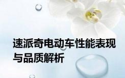 速派奇电动车性能表现与品质解析
