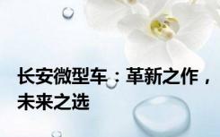 长安微型车：革新之作，未来之选
